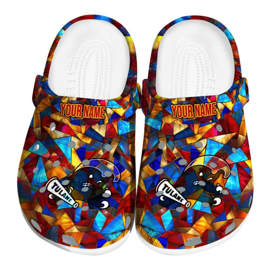 customized tulane green wave prism pieces clogs best selling customized tulane green wave prism pieces clogs best selling