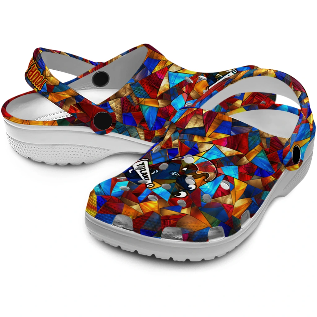 customized tulane green wave prism pieces clogs high quality customized tulane green wave prism pieces clogs high quality