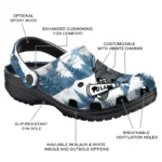customized tulane green wave snowy mountains clogs best selling