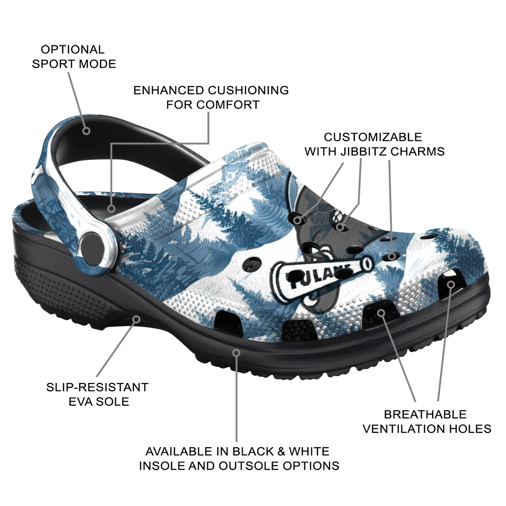 customized tulane green wave snowy mountains clogs new arrival customized tulane green wave snowy mountains clogs new arrival