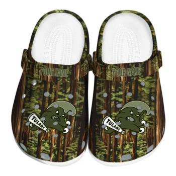 customized tulane green wave woods forest designs clogs best selling