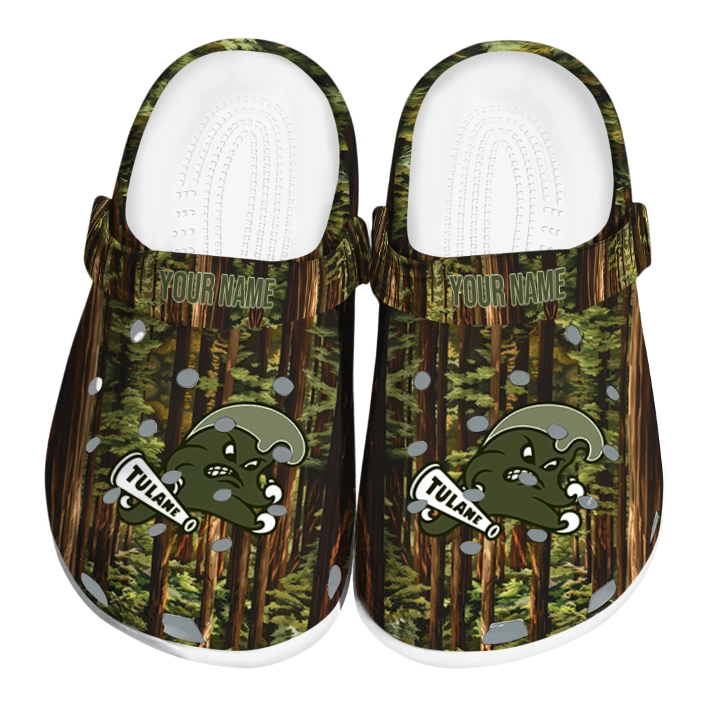 customized tulane green wave woods forest designs clogs best selling customized tulane green wave woods forest designs clogs best selling