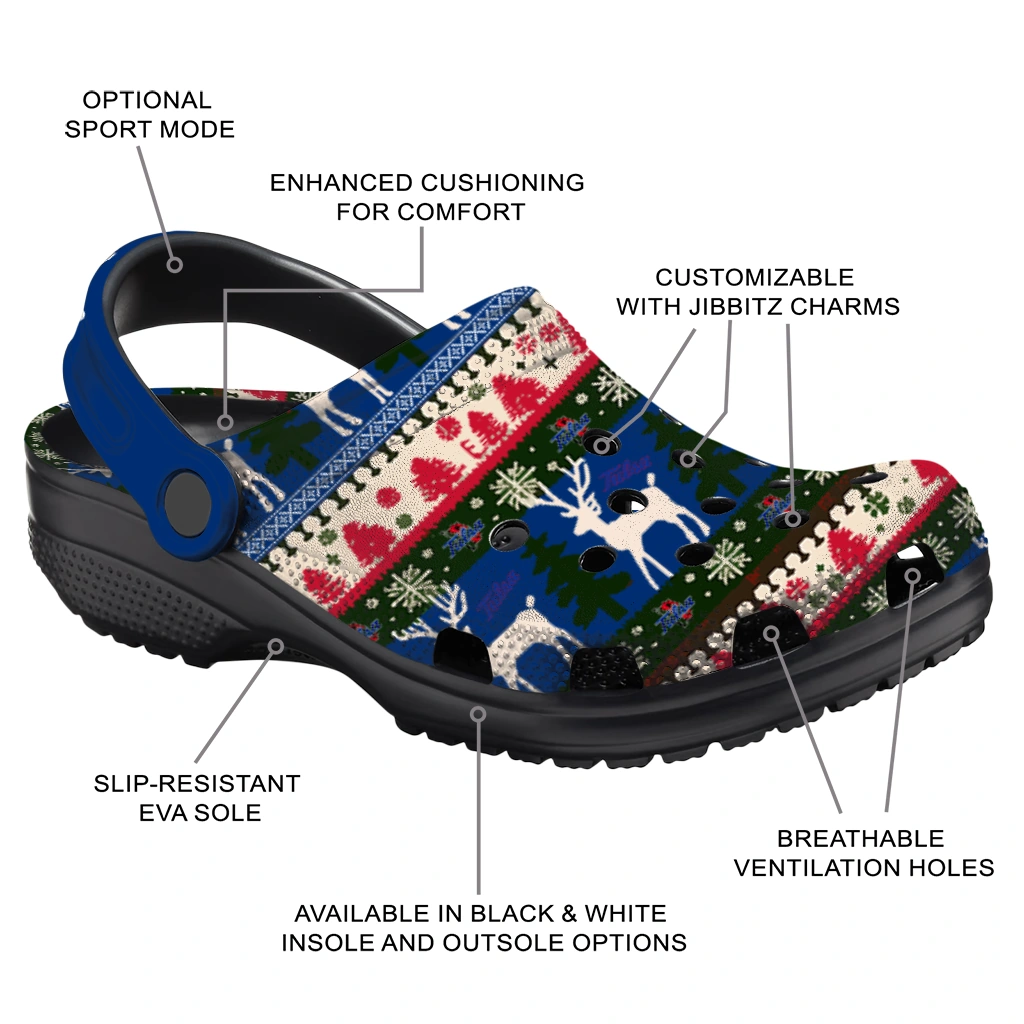 customized tulsa golden hurricane christmas motif clogs new arrival customized tulsa golden hurricane christmas motif clogs new arrival
