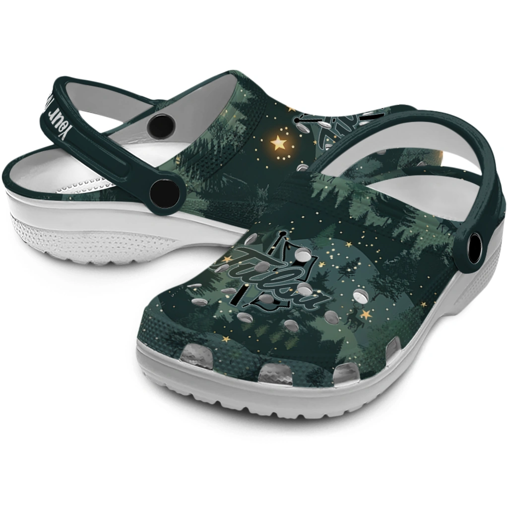 customized tulsa golden hurricane deer nightscape clogs high quality customized tulsa golden hurricane deer nightscape clogs high quality