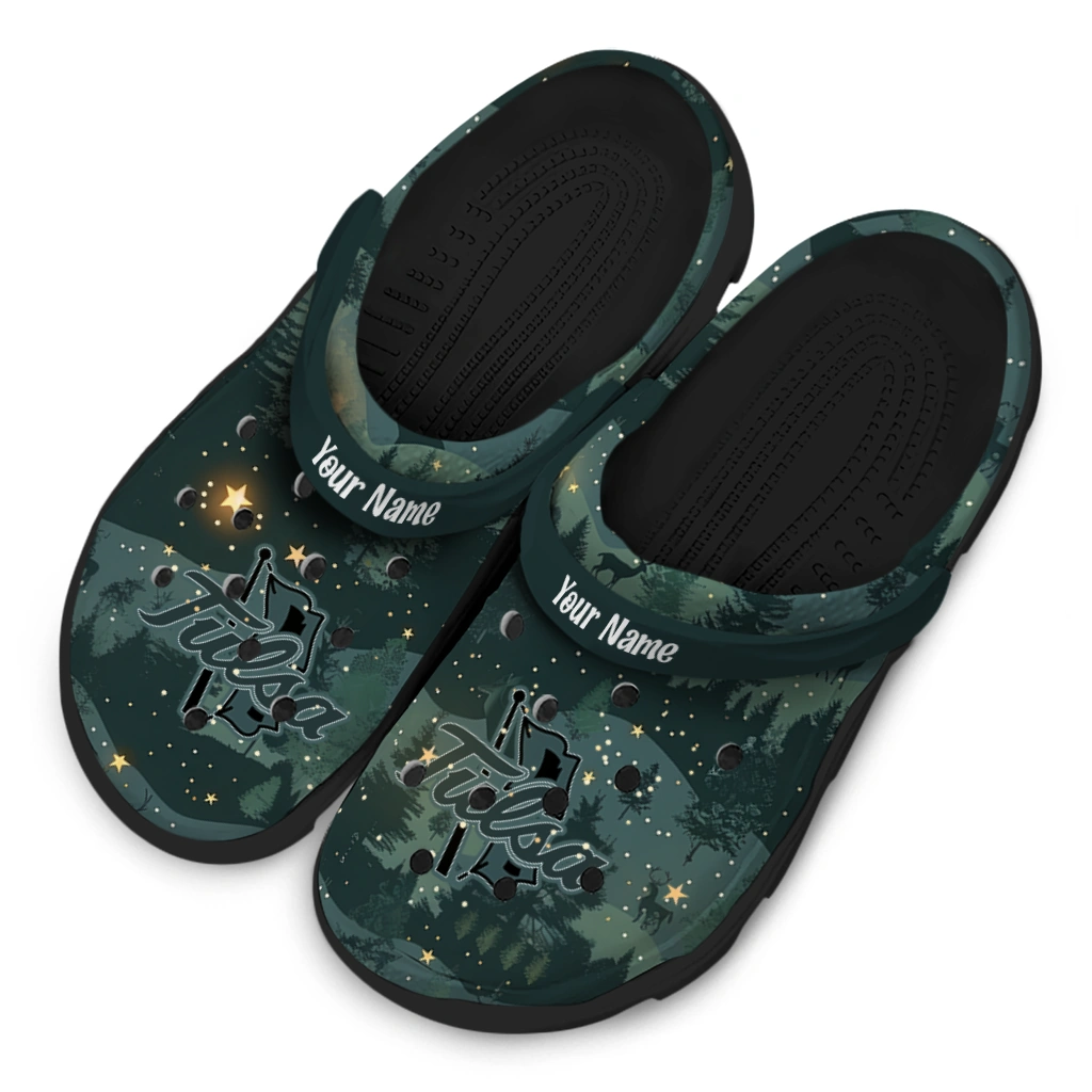 customized tulsa golden hurricane deer nightscape clogs latest model customized tulsa golden hurricane deer nightscape clogs latest model