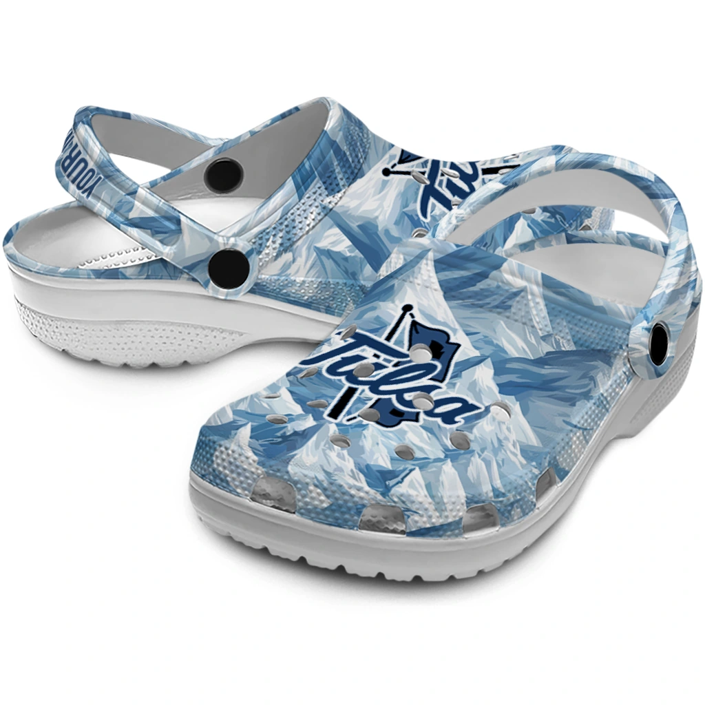 customized tulsa golden hurricane mountain artwork clogs high quality customized tulsa golden hurricane mountain artwork clogs high quality