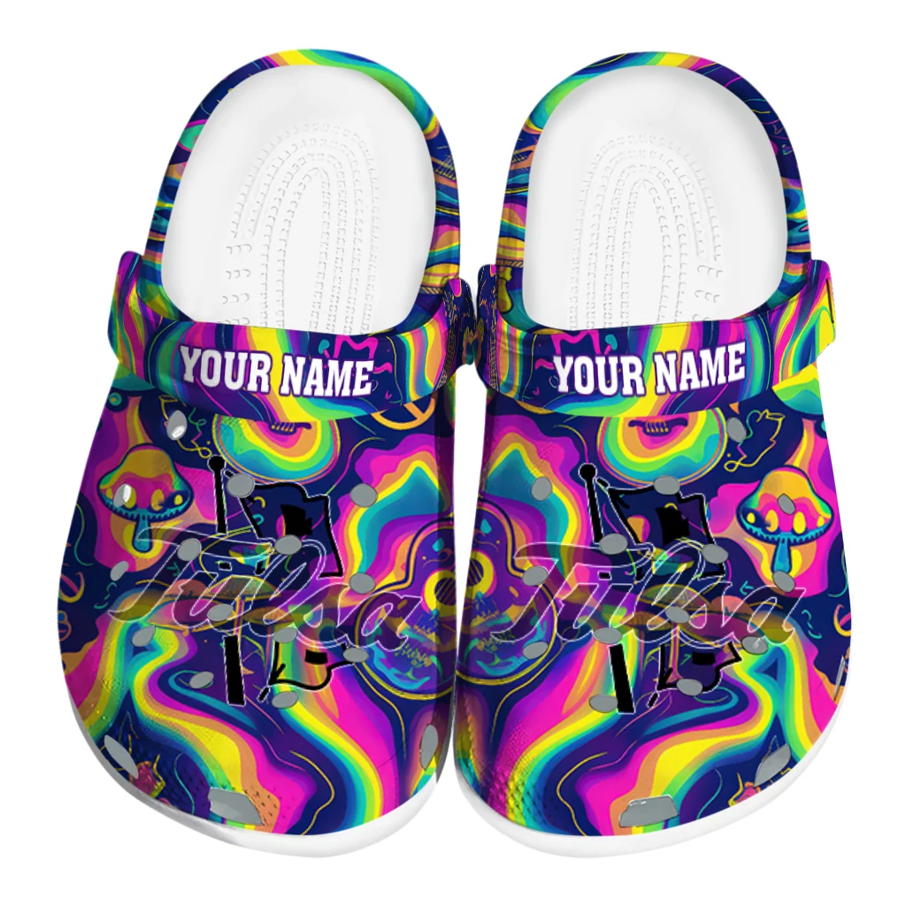 customized tulsa golden hurricane swirling mushrooms clogs best selling customized tulsa golden hurricane swirling mushrooms clogs best selling