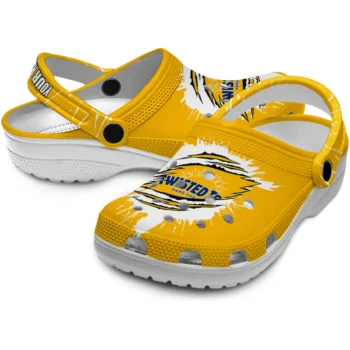 customized twisted tea claw logo yellow white clogs high quality hey clogs