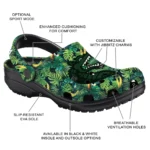 customized uab blazers tropical leaves clogs best selling
