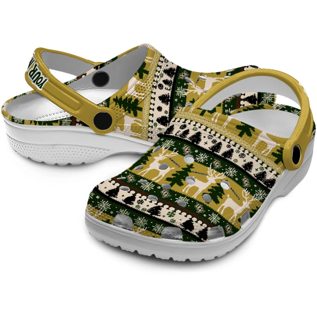 customized ucf knights christmas motif clogs high quality customized ucf knights christmas motif clogs high quality