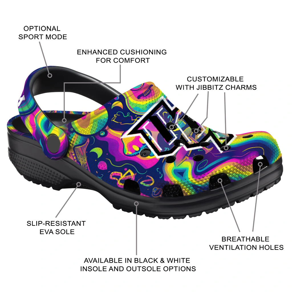 customized ucf knights swirling mushrooms clogs new arrival customized ucf knights swirling mushrooms clogs new arrival