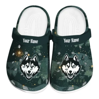 customized uconn huskies deer nightscape clogs best selling
