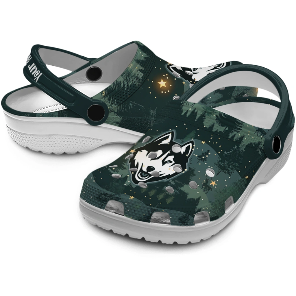 customized uconn huskies deer nightscape clogs high quality customized uconn huskies deer nightscape clogs high quality