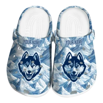 customized uconn huskies mountain artwork clogs best selling