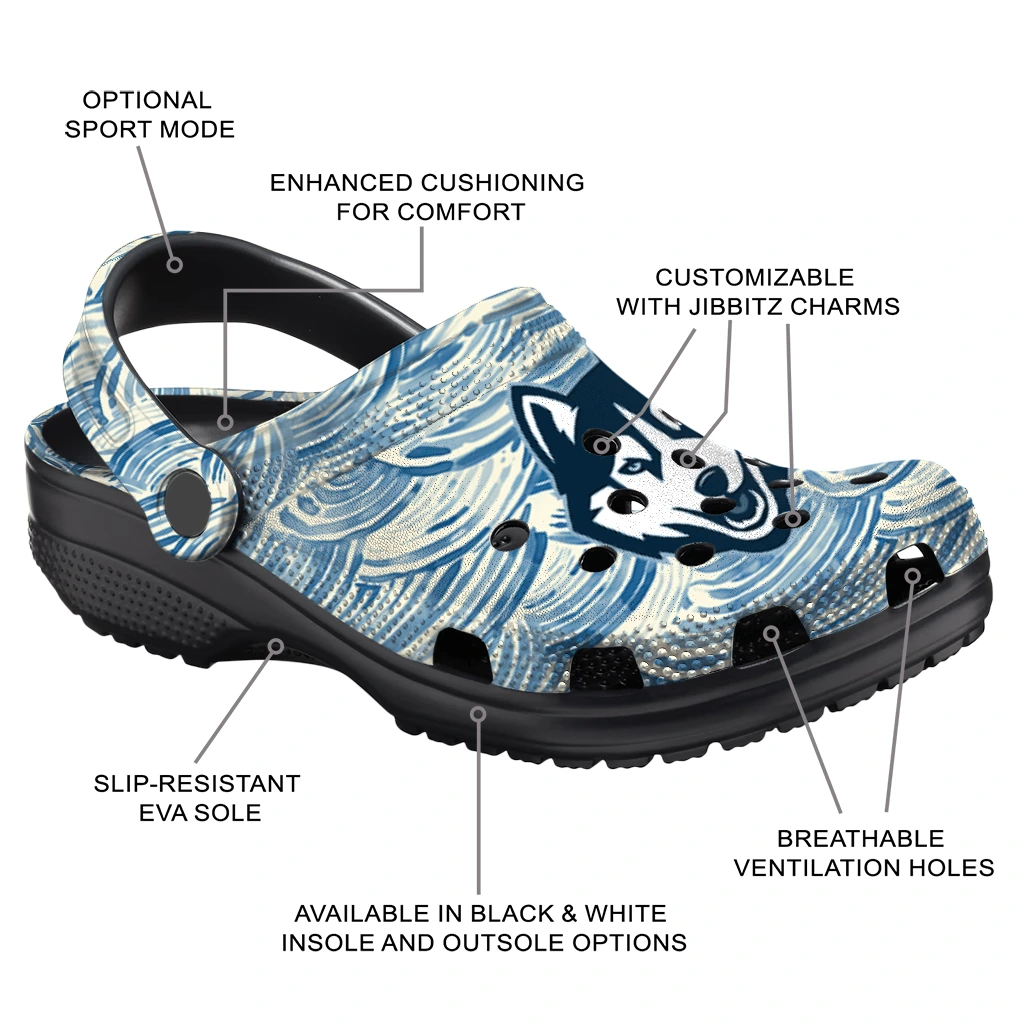 customized uconn huskies sea swirls clogs new arrival customized uconn huskies sea swirls clogs new arrival