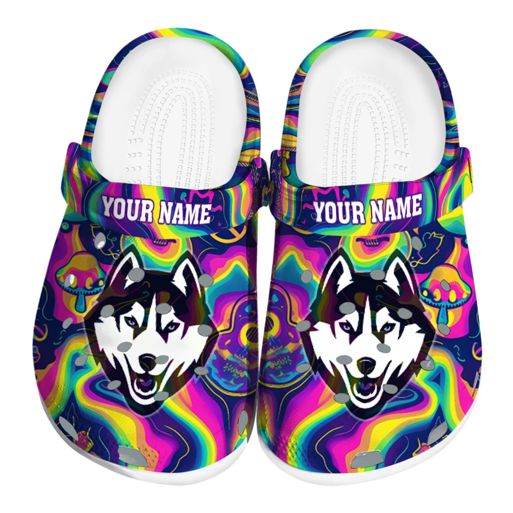 customized uconn huskies swirling mushrooms clogs best selling customized uconn huskies swirling mushrooms clogs best selling