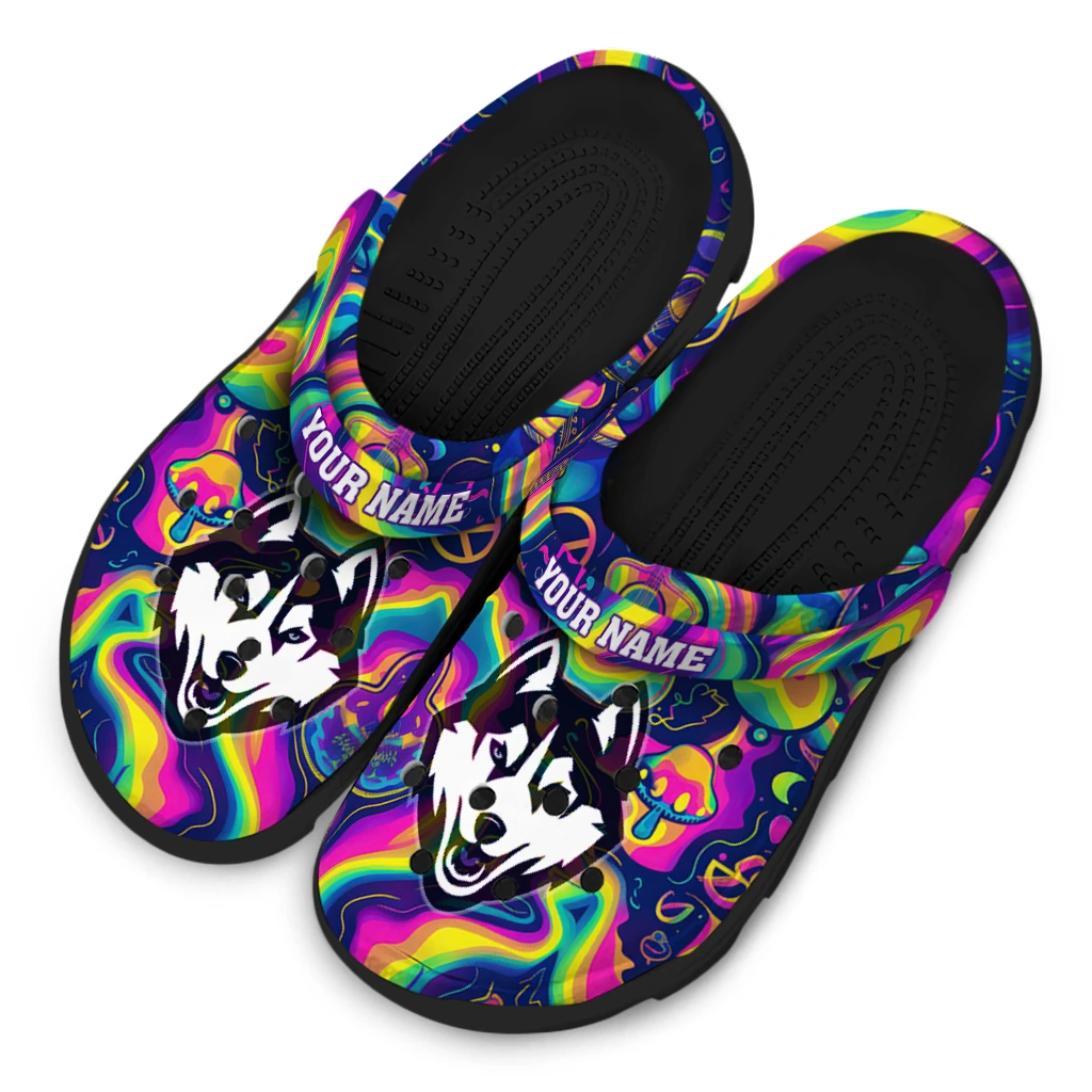 customized uconn huskies swirling mushrooms clogs latest model customized uconn huskies swirling mushrooms clogs latest model