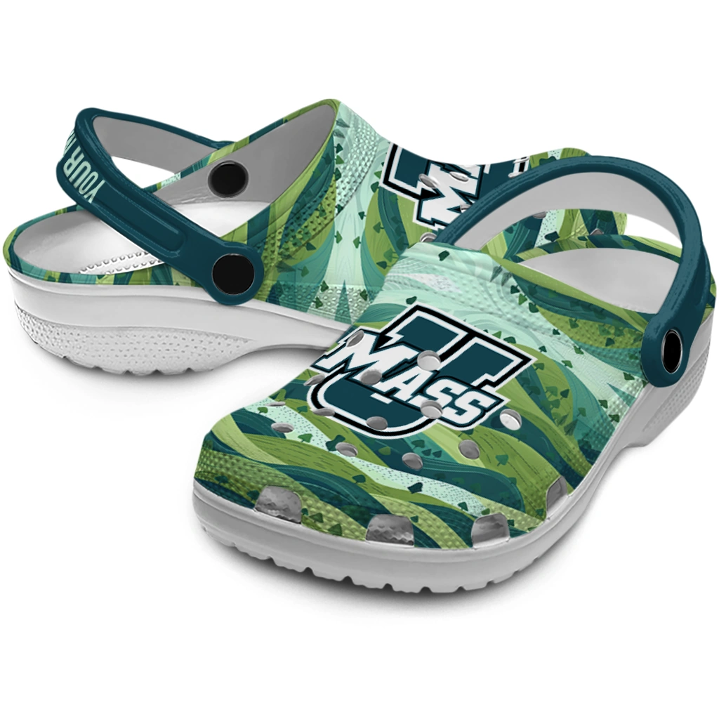 customized umass minutemen hills illustration clogs high quality customized umass minutemen hills illustration clogs high quality