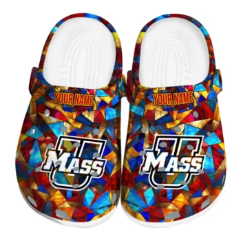 customized umass minutemen prism pieces clogs best selling