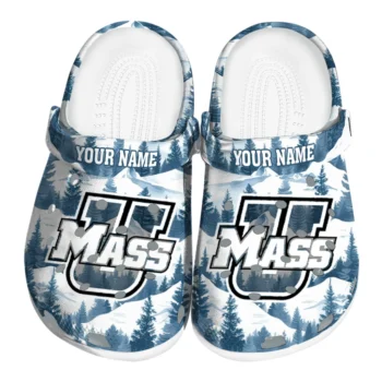 customized umass minutemen snowy mountains clogs best selling