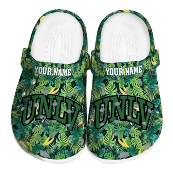 customized unlv rebels tropical leaves clogs best selling