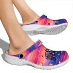 customized unlv rebels wavy stripes clogs best selling