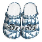 customized utah jazz snowy mountains clogs best selling