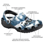 customized utah jazz snowy mountains clogs best selling