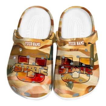 customized utah state aggies desert layers clogs best selling
