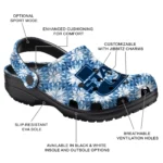 customized utah state aggies snowflake mosaic clogs best selling