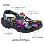 customized utah utes swirling mushrooms clogs best selling