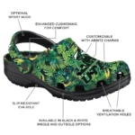 customized utep miners tropical leaves clogs best selling