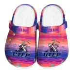 customized utep miners wavy stripes clogs best selling