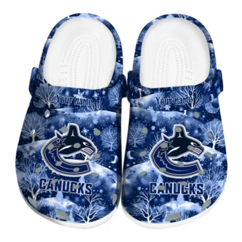 customized vancouver canucks snowy hills clogs best selling