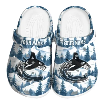 customized vancouver canucks snowy mountains clogs best selling