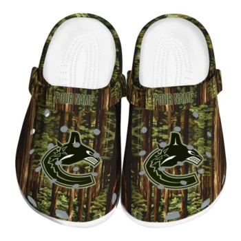 customized vancouver canucks woods forest designs clogs best selling