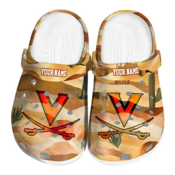 customized virginia cavaliers desert layers clogs best selling