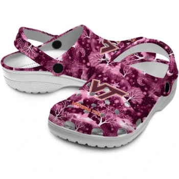customized virginia tech hokies snowy hills clogs high quality