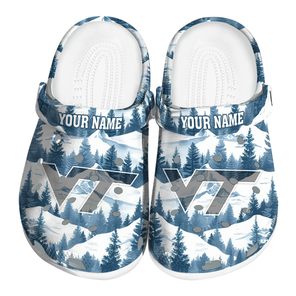 customized virginia tech hokies snowy mountains clogs best selling customized virginia tech hokies snowy mountains clogs best selling
