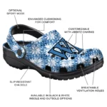 customized wake forest demon deacons snowflake mosaic clogs best selling