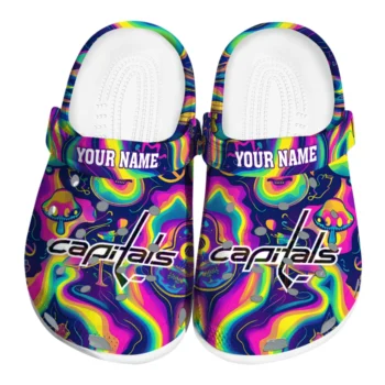 customized washington capitals swirling mushrooms clogs best selling