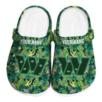 customized washington commanders tropical leaves clogs best selling