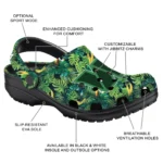 customized washington commanders tropical leaves clogs best selling