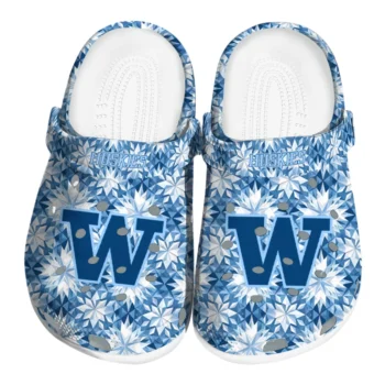 customized washington huskies snowflake mosaic clogs best selling