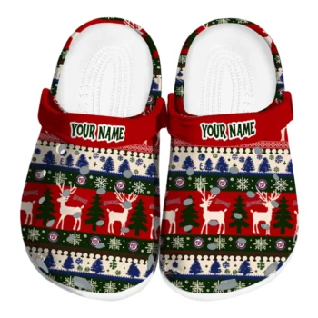 customized washington nationals christmas motif clogs best selling