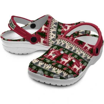 customized washington state cougars christmas motif clogs high quality
