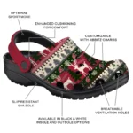 customized washington state cougars christmas motif clogs best selling