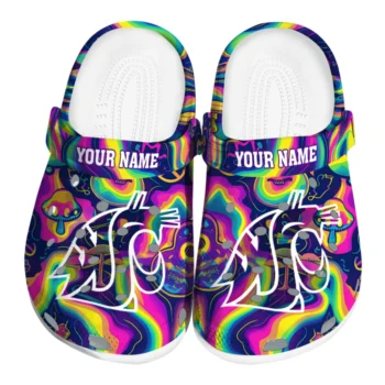 customized washington state cougars swirling mushrooms clogs best selling