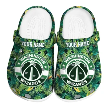 customized washington wizards tropical leaves clogs best selling