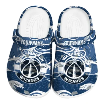 customized washington wizards wave flow clogs best selling